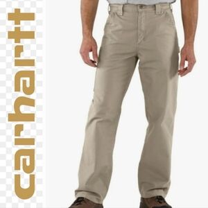 CARHARTT LOOSE ORIGINAL FIT PANTS 100% COTTON RUGGED KHAKI TAN 36 X 32
